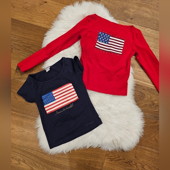 XOXO Tops - Vintage Patriotic Shirts - Red and Blue